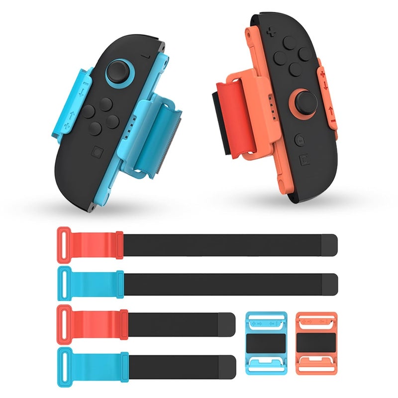 JoyHood Leg Straps Wrist Bands for Switch 2 Joy-Con Controller - 4 in 1 Switch 2 Sports Accessories Bundle Compatible with Switch 2, Adjustable Elastic Strap Accessories fits Switch 2 Controller - Image 2